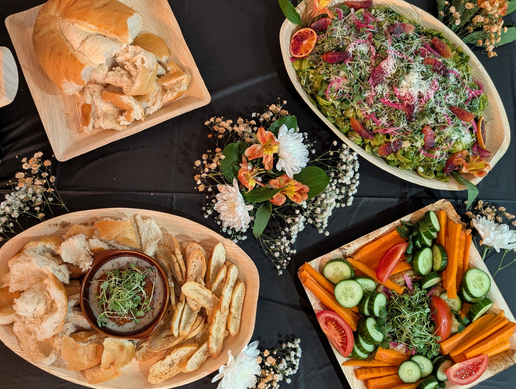 Fresh, locally-sourced seasonal ingredients used in Sydney Bergevin's culinary creations - farm-to-table quality